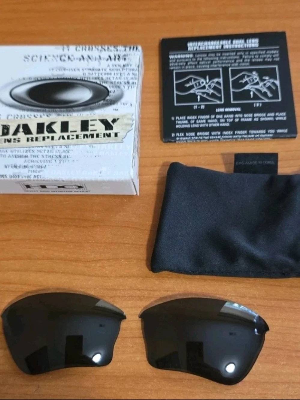 Oakley Eye Patch Half Jckt XLJ Grey Polarized Replacement Lenses Box 13-433 RARE